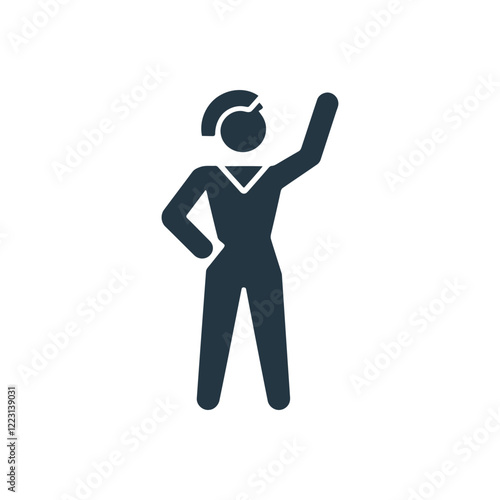 Cheerful Performer Gesture Icon