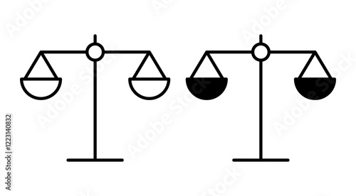 Scales Icon. Scales Symbol. Simple flat icon illustration of Scales. Law Scales Icon. Justice sign.