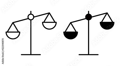 Scales Icon. Scales Symbol. Simple flat icon illustration of Scales. Law Scales Icon. Justice sign.