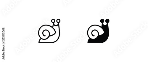 Snail icon vector, sign, symbol, logo, illustration, editable stroke, flat design style isolated on white linear