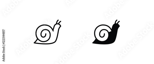 Snail icon vector, sign, symbol, logo, illustration, editable stroke, flat design style isolated on white linear