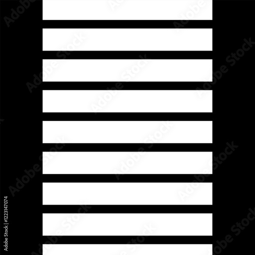 Pedestrian crossing icon. Crosswalk icon. Pedestrian crossing icon. Zebra crossing. Vector illustration, side high view vector of a Pedestrian crossing in a street, white zebras on asphalt road, eps10