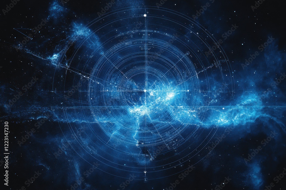 Cosmic Patterns and Blue Nebula in Vast Universe Background Cosmic Patterns and Blue Nebula in Vast Universe Background