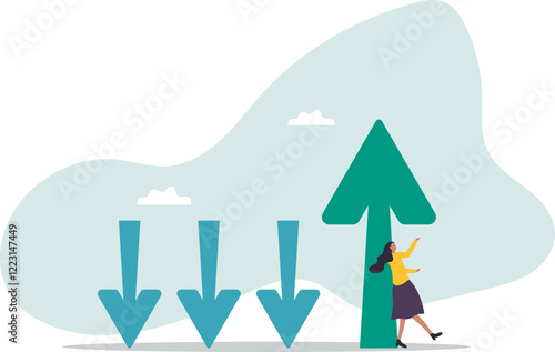 Change management, adaptation or business transformation for better result,business concept.flat character.