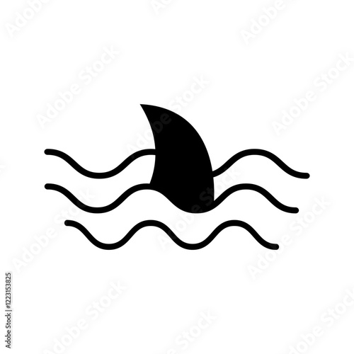 shark fin icon symbol template for graphic and web design collection logo vector illustration