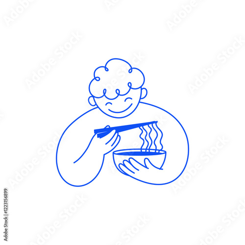 Vector logo design template and graphic element for advertising, branding, posters and banners, funny cartoon illustration with smiling character and mascot,