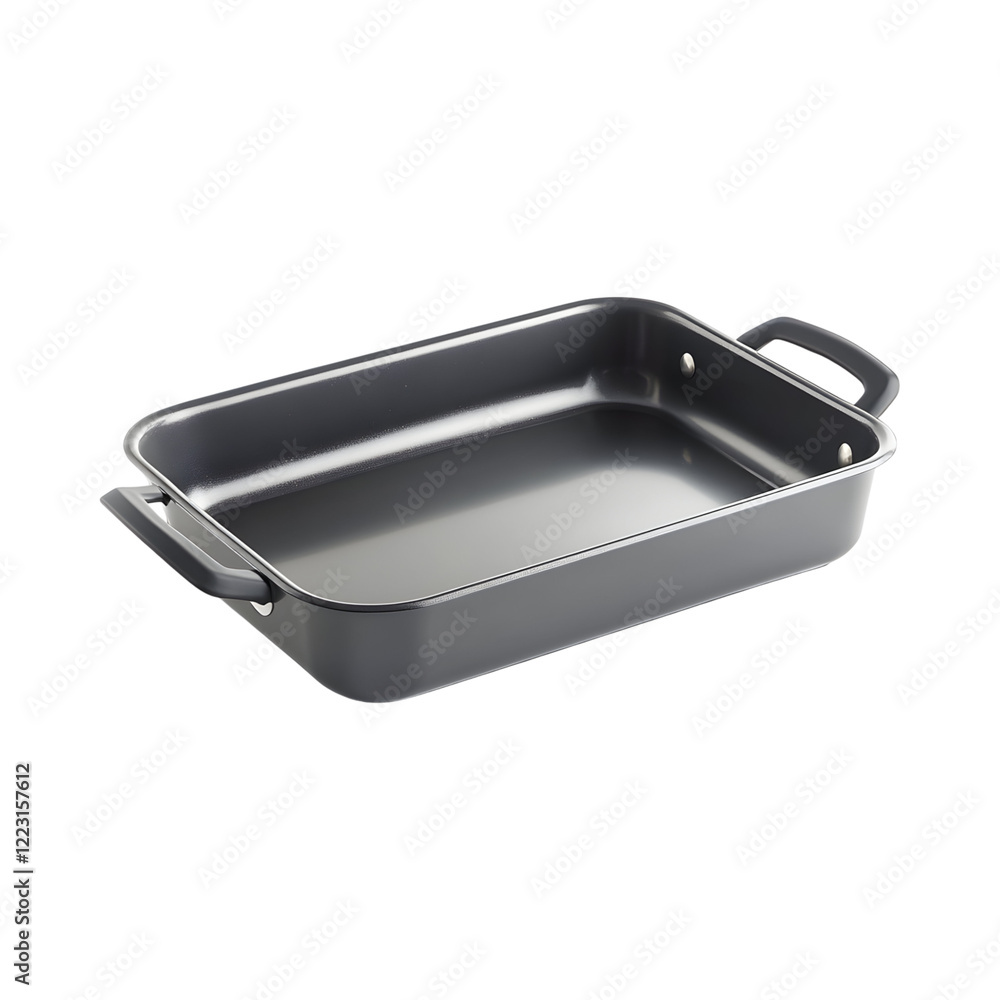 Stylish Non-Stick Lasagna Pan with Handles Isolated on Transparent Background Stylish Non-Stick Lasagna Pan with Handles Isolated on Transparent Background