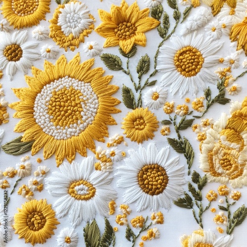 Yellow and White Flower Close Up