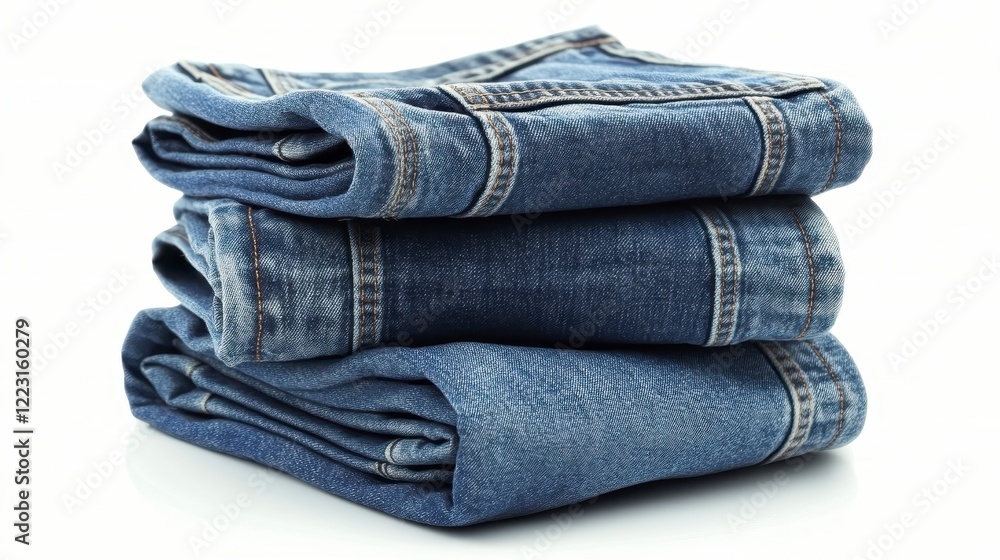 Stack of Folded Blue Denim Jeans Casual Clothing Apparel Fashion Texture Stack of Folded Blue Denim Jeans Casual Clothing Apparel Fashion Texture