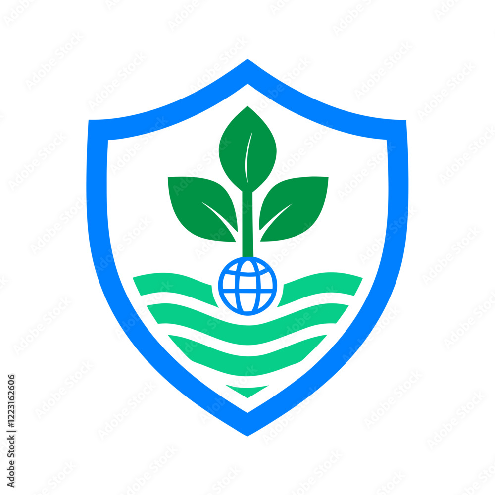 globe and nature concept logo design on white background globe and nature concept logo design on white background