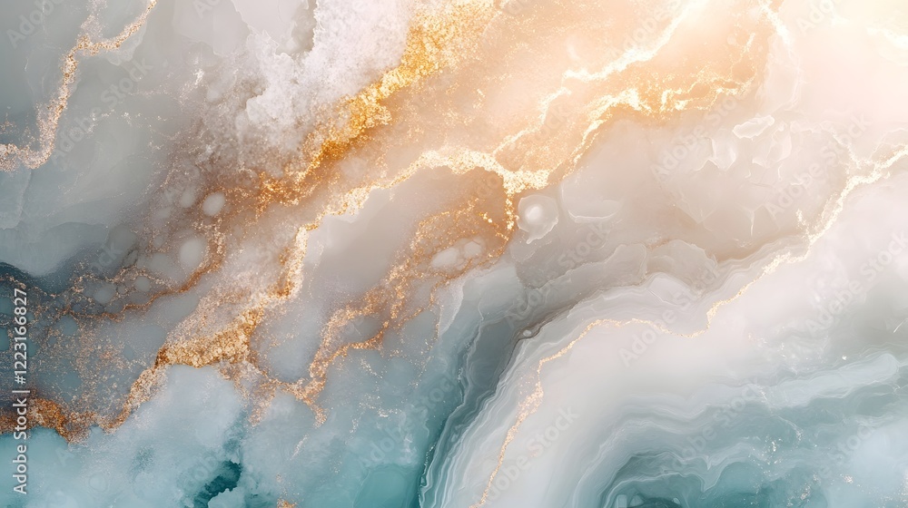 Fototapeta premium Delicate Minimalist Tranquil Gradients with Neutral Light Tones and Harmonious Abstract Patterns in Modern Soothing Aesthetic Style Soft Hazy Shimmering Fluid Textures with Opalescent