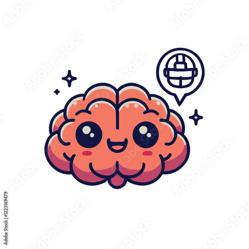 Fun Brain Protection Character Illustration