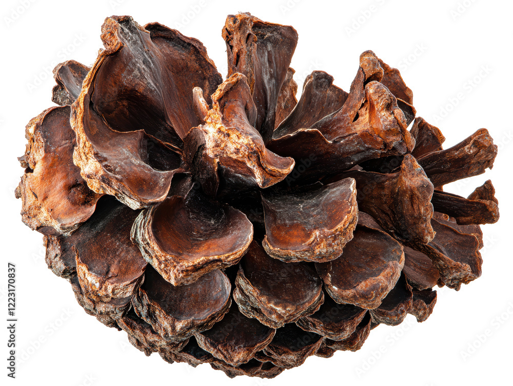 Isolated Large Textured Pine Cone Isolated Large Textured Pine Cone