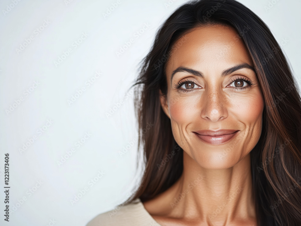 Captivating Portrait of an Empowered Latina Woman: A Celebration of Confidence, Cultural Heritage, and Resilience Through Her Unique Beauty and Warm Smile. Captivating Portrait of an Empowered Latina Woman: A Celebration of Confidence, Cultural Heritage, and Resilience Through Her Unique Beauty and Warm Smile.