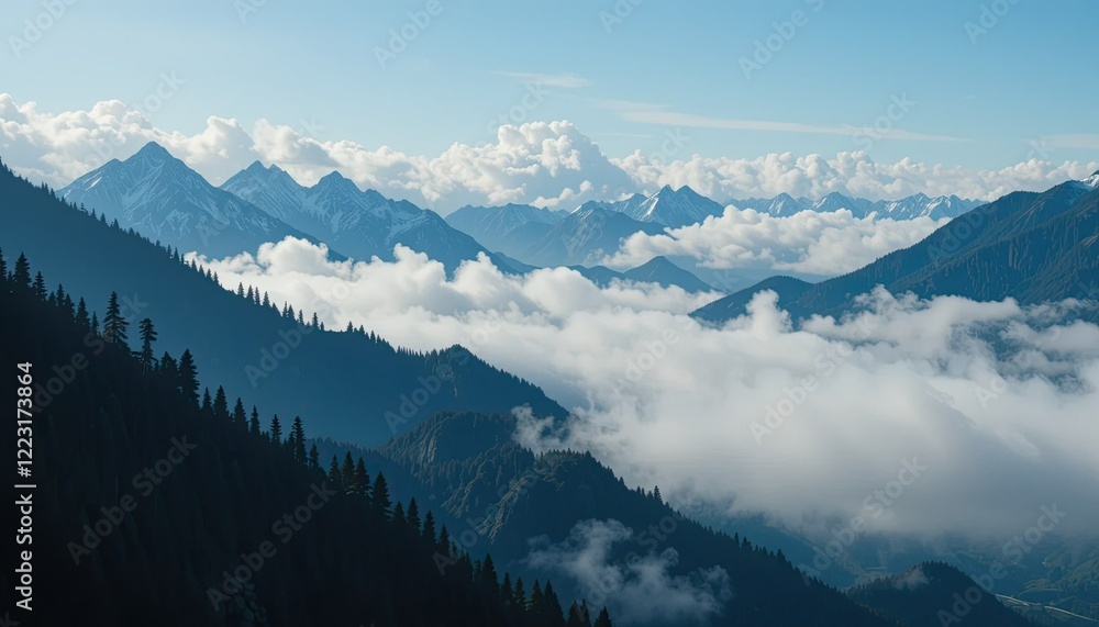 Mountains with clouds in the background
Mountains with clouds in the background