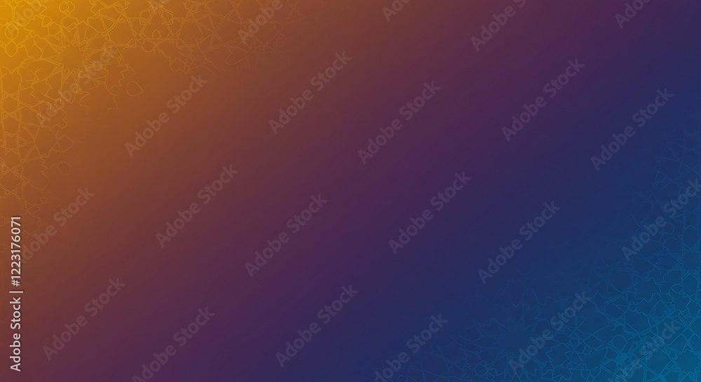 Obraz premium Elegant Warm Gradient Background with Islamic Geometric Patterns – Perfect for Ramadan Projects