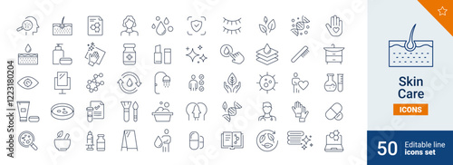 Skin icons Pixel perfect. option, Clean, beauty, face,...	
