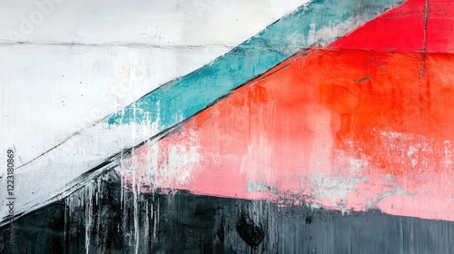 Abstract Geometric Wall Art Paint Texture Design