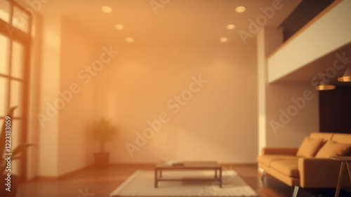 Wallpaper Mural Brownish tones of an abstract light splash dominate a modern interior design background, design element, atmosphere, visual effect Torontodigital.ca