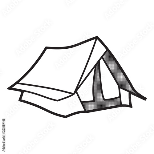 black and white large tight triangular tent image