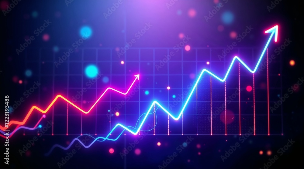 Glowing financial charts and graphs in dramatic cinematic style, bright lens flare, vibrant colors, emphasizing business growth and success Glowing financial charts and graphs in dramatic cinematic style, bright lens flare, vibrant colors, emphasizing business growth and success