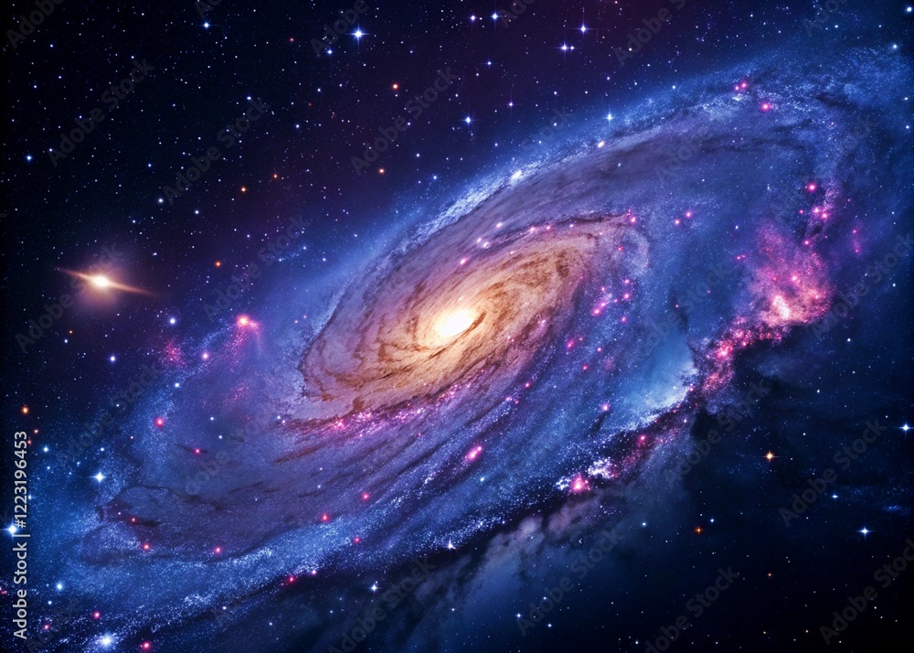 Fototapeta premium Planets, stars and galaxies in outer space showing the beauty of space exploration