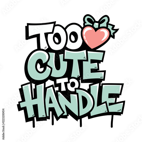 Bug and Heart Baby Typography Design with Playful Font