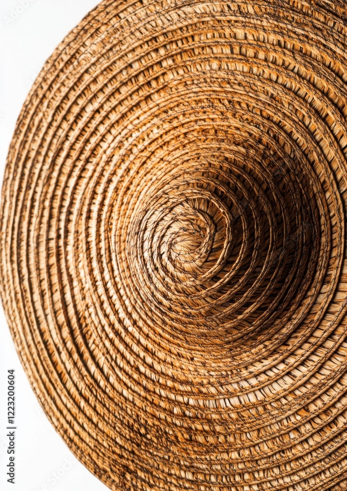 A circular, woven basket made from natural fibers, showcasing intricate patterns and a warm, earthy color palette. A circular, woven basket made from natural fibers, showcasing intricate patterns and a warm, earthy color palette.