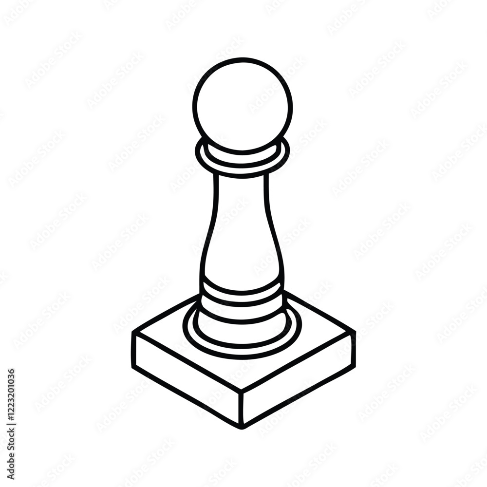 Checkmate pawn line art vector silhouette design Checkmate pawn line art vector silhouette design
