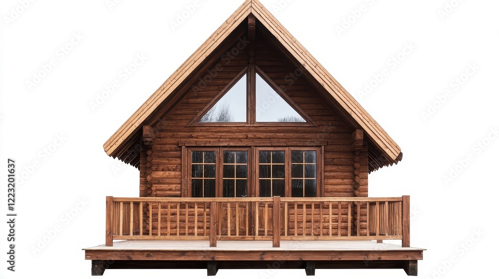 Rustic Log Cabin with Stylish Design and Deck Space Rustic Log Cabin with Stylish Design and Deck Space