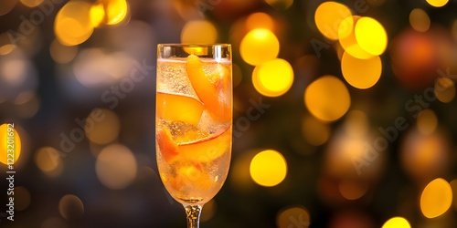 glass of champagne with candles