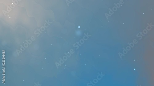 Abstract animation of light blue gradient background with subtle white particles floating gently, creating a calm and serene atmosphere