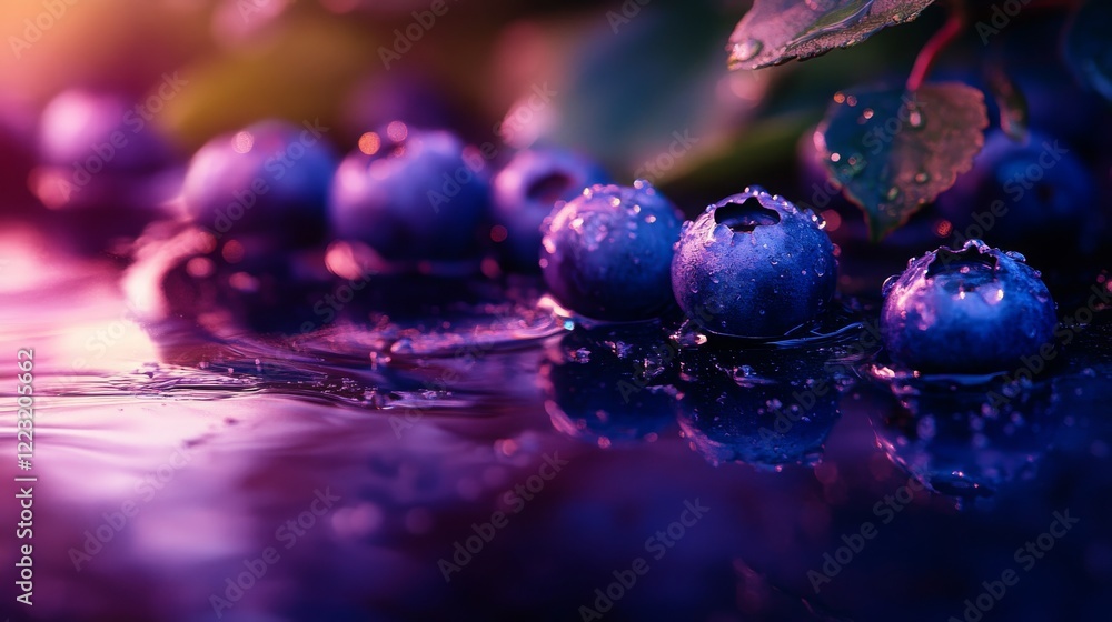 blueberry close up, Generative AI, food blueberry close up, Generative AI, food