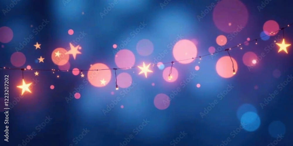 Celestial Starry Night Lightscape A Dreamy Festive String of Lights with Bokeh Effects Celestial Starry Night Lightscape A Dreamy Festive String of Lights with Bokeh Effects