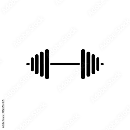 Bild auf Leinwand Dumbbell for gym icon , dumbbell silhouette vector illustration