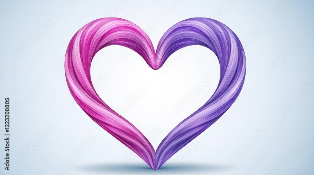Abstract Swirling Purple and Pink Heart Shape Design Romantic Love Concept Illustration Abstract Swirling Purple and Pink Heart Shape Design Romantic Love Concept Illustration