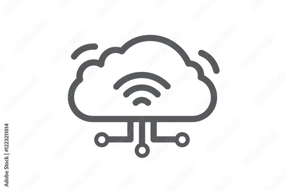 Cloud computing network connection icon Cloud computing network connection icon