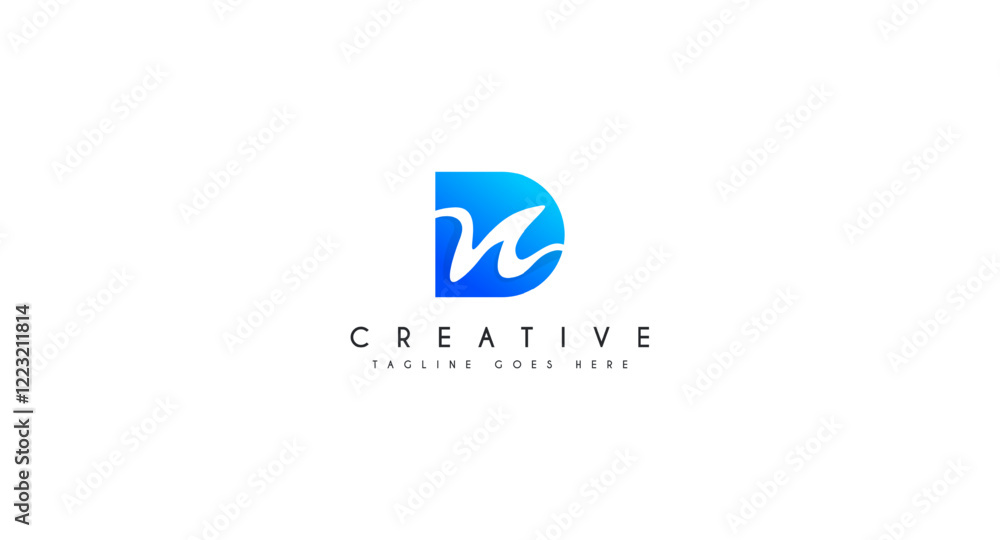 Abstract Initial letter DW wave logo design vector illustration. Abstract Initial letter DW wave logo design vector illustration.