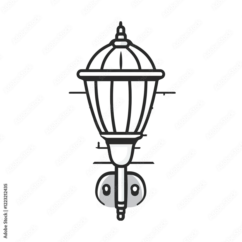 Elegant Wall-Mounted Lantern Light Fixture Elegant Wall-Mounted Lantern Light Fixture