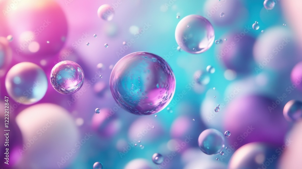 Colorful abstract bubbles in a vibrant soothing gradient background Colorful abstract bubbles in a vibrant soothing gradient background