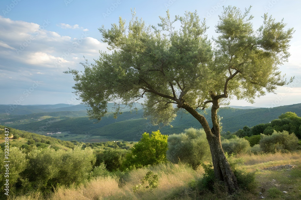 Green olive tree in nature Green olive tree in nature