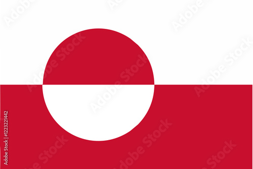 flag of Greenland - isolated vector illustration
