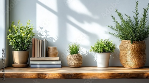 Bright interior full of greenery	
