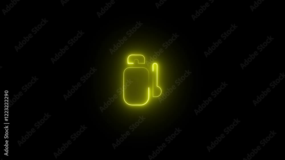Glowing neon line Spray can for hairspray, deodorant, antiperspirant icon isolated on black background. 4K Video motion graphic animation Glowing neon line Spray can for hairspray, deodorant, antiperspirant icon isolated on black background. 4K Video motion graphic animation