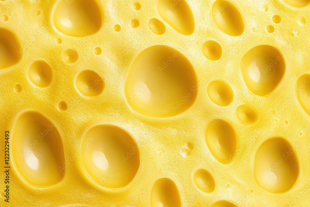 Close-up of Swiss cheese texture Close-up of Swiss cheese texture