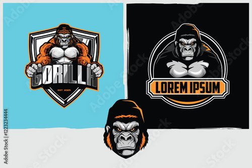 Gorilla cartoon character vector image templates