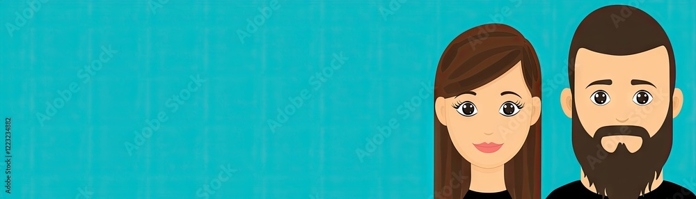 Couple portrait, teal background, website banner (1) Couple portrait, teal background, website banner (1)