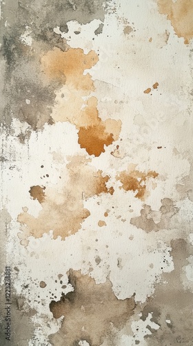 Wallpaper Mural Abstract Watercolor Painting Brown and Gray Hues Torontodigital.ca