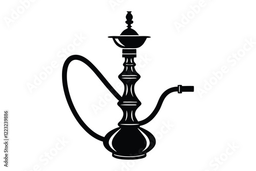 Hookah silhouette art illustration1.eps