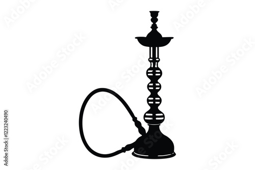 Hookah silhouette art illustration9.eps
